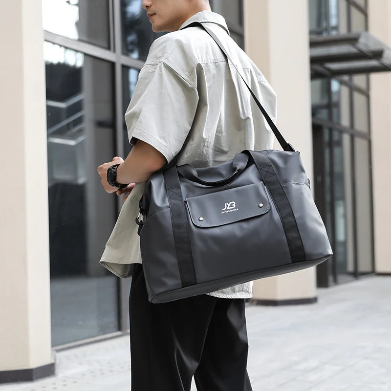 Gym Duffel Bag Waterproof Adjustable Strap Front Zip Pocket