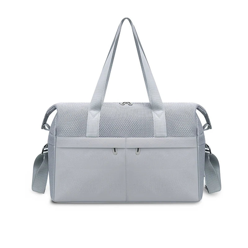 Gym Duffle Bag Breathable Mesh Pockets Adjustable Strap