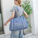 Gym Tote Bag Large Capacity Tear-Resistant Fabric & Padded Straps