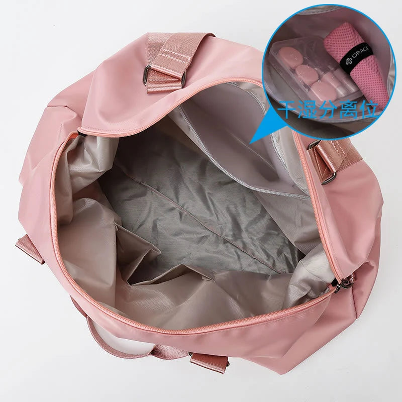 Gym Tote Water-Resistant Multiple Pockets Padded Adjustable Straps