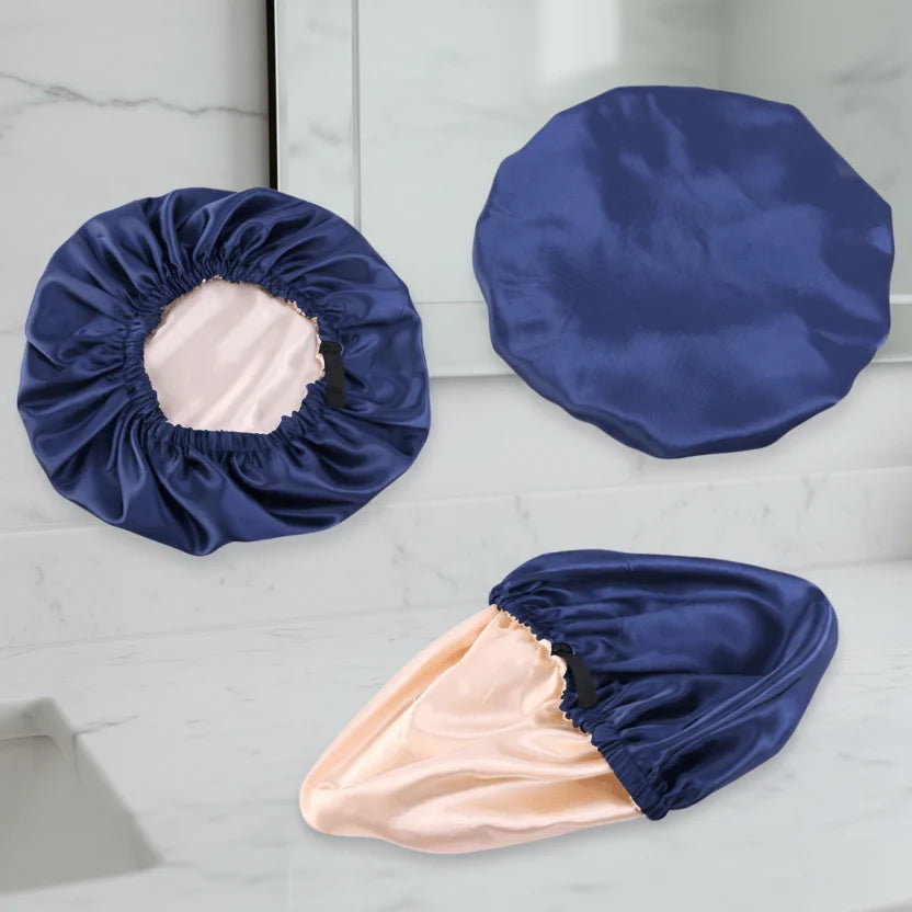 Hair Bonnet Satin Breathable Elastic Fit
