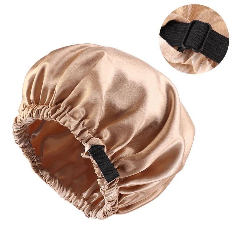 Hair Bonnet Satin Breathable Elastic Fit