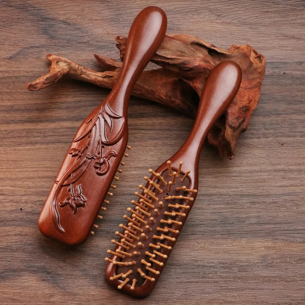 Hair Comb Sandalwood Antistatic Scalp Massage