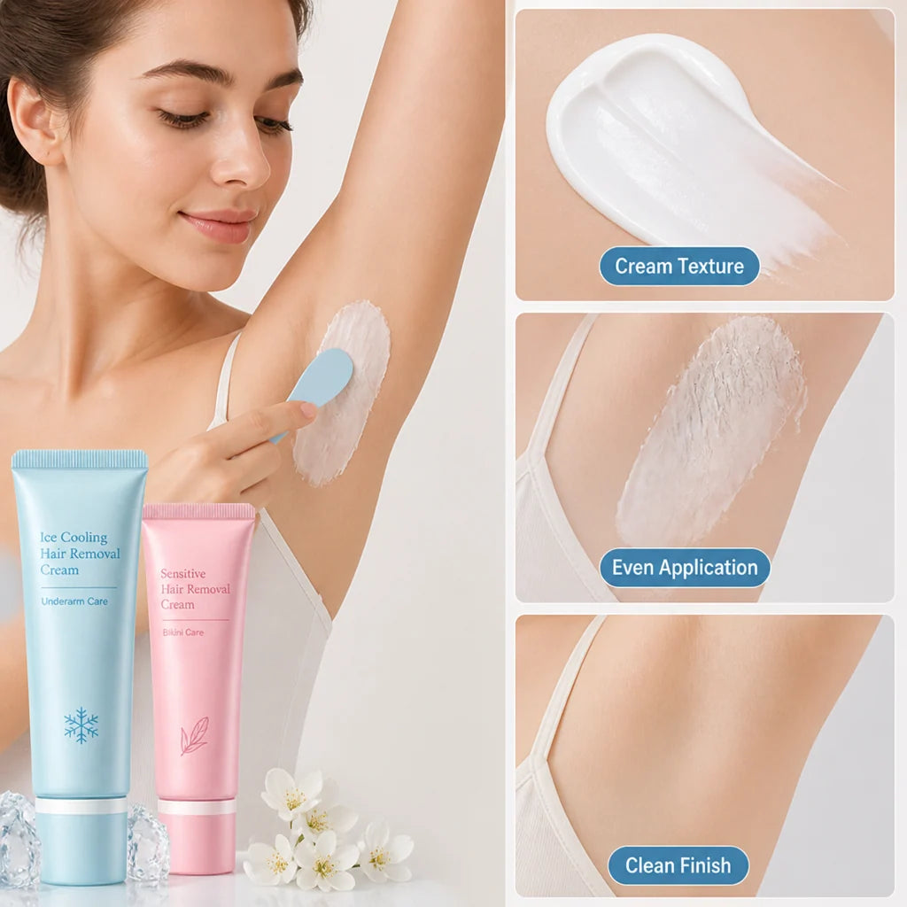 Hair Removal Cream Cooling Ice Sensation Sensitive Skin