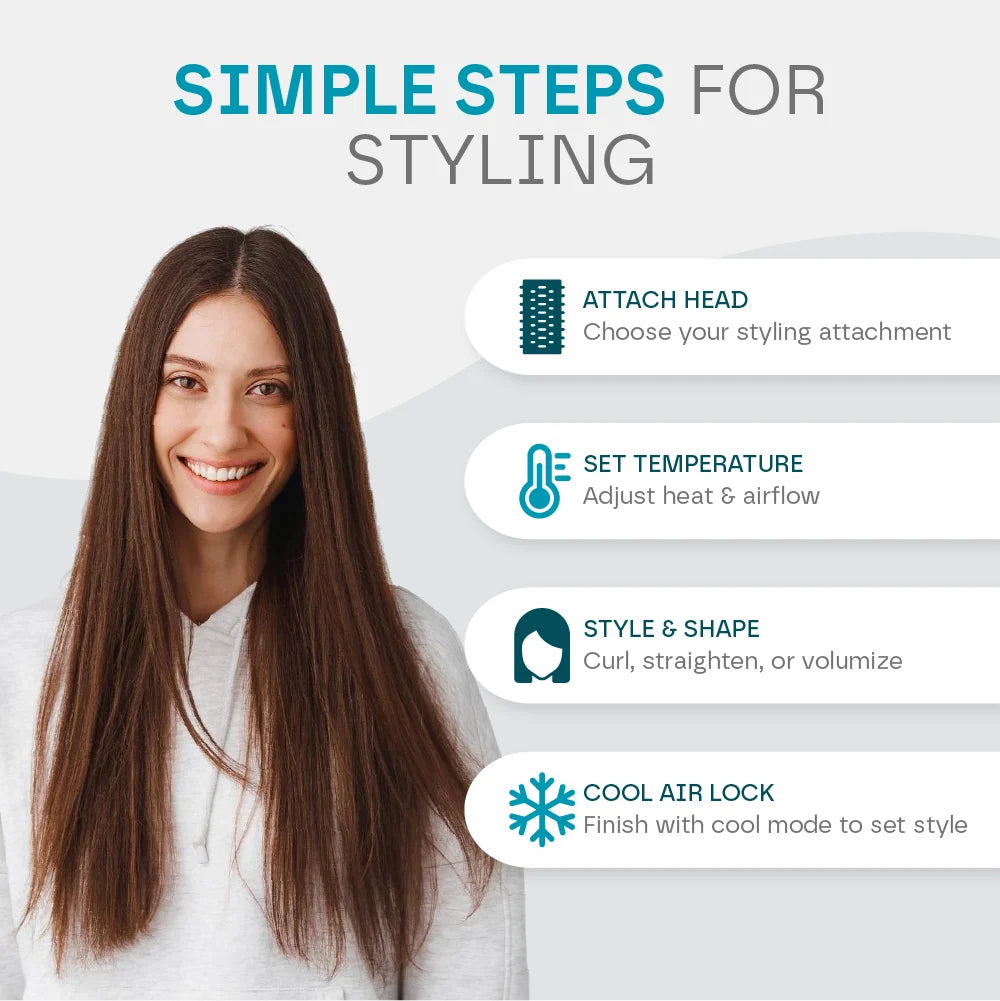 Hair Styler 5-in-1 Auto Curling & Blow Dry