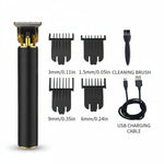 Hair and Beard Trimmer Cordless Carbon Steel T-Blade With Guide Combs
