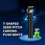 Hair and Beard Trimmer Cordless Carbon Steel T-Blade With Guide Combs