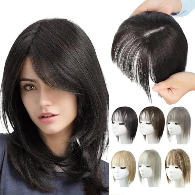 Hairpiece Synthetic Fiber Adjustable Bangs Volume-Enhancing