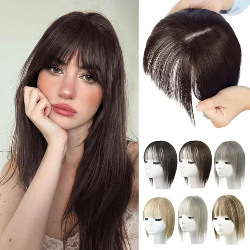 Hairpiece Synthetic Fiber Adjustable Bangs Volume-Enhancing