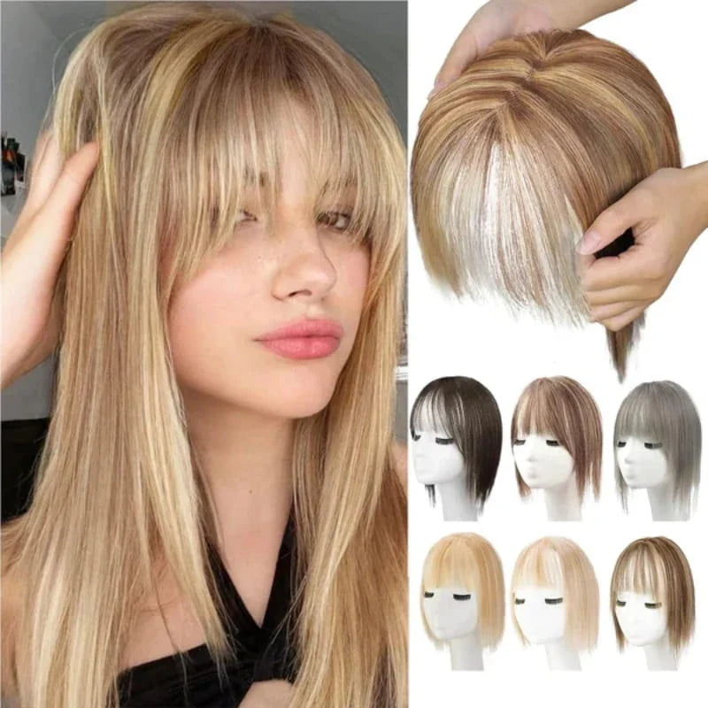Hairpiece Synthetic Fiber Adjustable Bangs Volume-Enhancing
