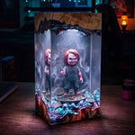 Halloween Lamp Handmade Resin Warm LED Glow