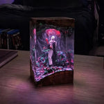 Halloween Lamp Handmade Resin Warm LED Glow