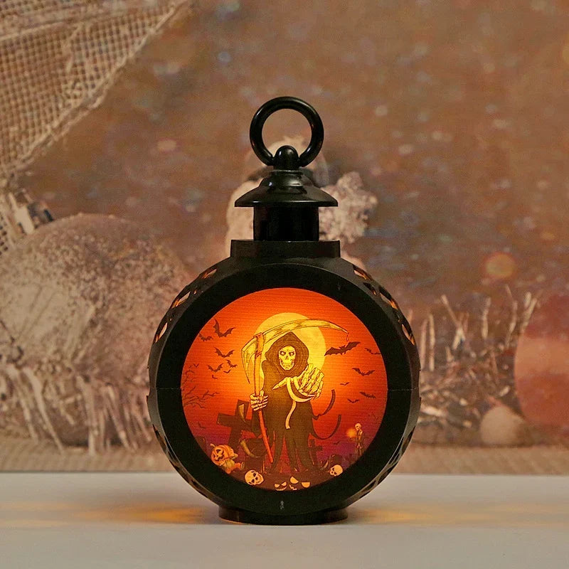 Halloween Lantern Intricate Cutout LED Indoor & Outdoor