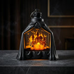Halloween Lantern Spooky Scene Flameless LED Indoor & Outdoor