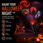 Halloween Projector Rotating Projections 6 Scene Discs USB Powered