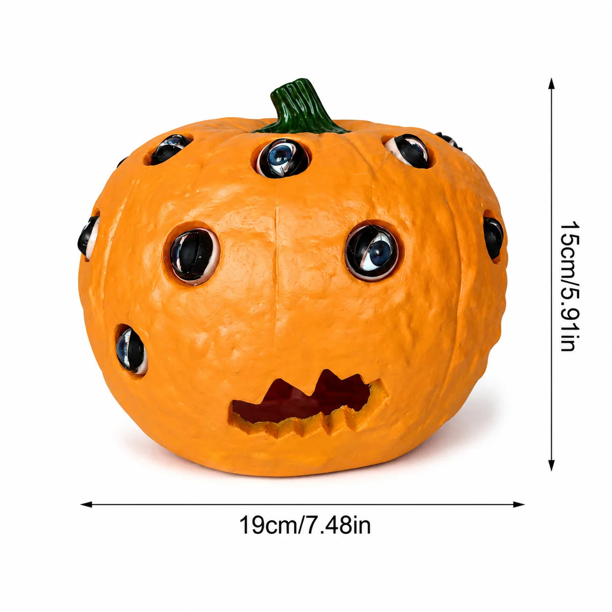 Halloween Pumpkin Decoration Resin Movable Eyeballs Indoor Outdoor
