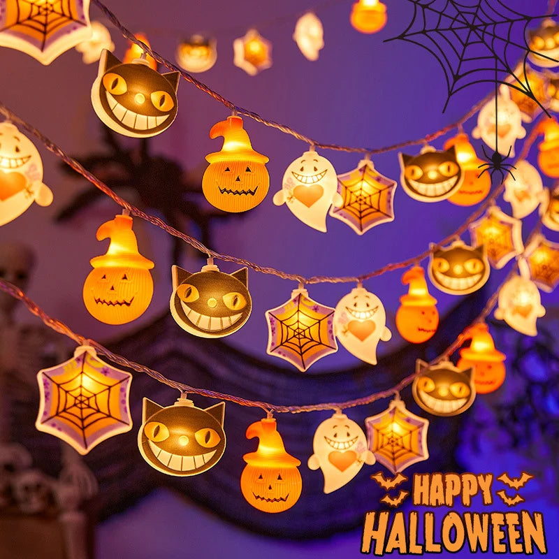 Halloween String Lights Ghost-Shaped LED Set of 20