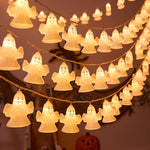 Halloween String Lights Ghost-Shaped LED Set of 20