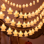 Halloween String Lights Ghost-Shaped LED Set of 20
