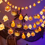 Halloween String Lights Ghost-Shaped LED Set of 20