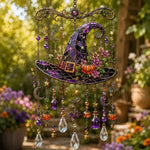 Halloween Wind Chime Stained Glass Style Indoor Outdoor