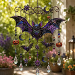 Halloween Wind Chime Stained Glass Style Indoor Outdoor