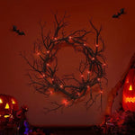 Halloween Wreath Natural-Look Artificial Branches Lightweight