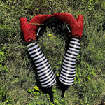 Halloween Yard Decoration Upside-Down Witch Legs Set of 2