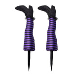 Halloween Yard Decoration Upside-Down Witch Legs Set of 2