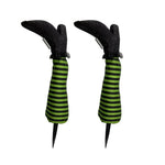 Halloween Yard Decoration Upside-Down Witch Legs Set of 2