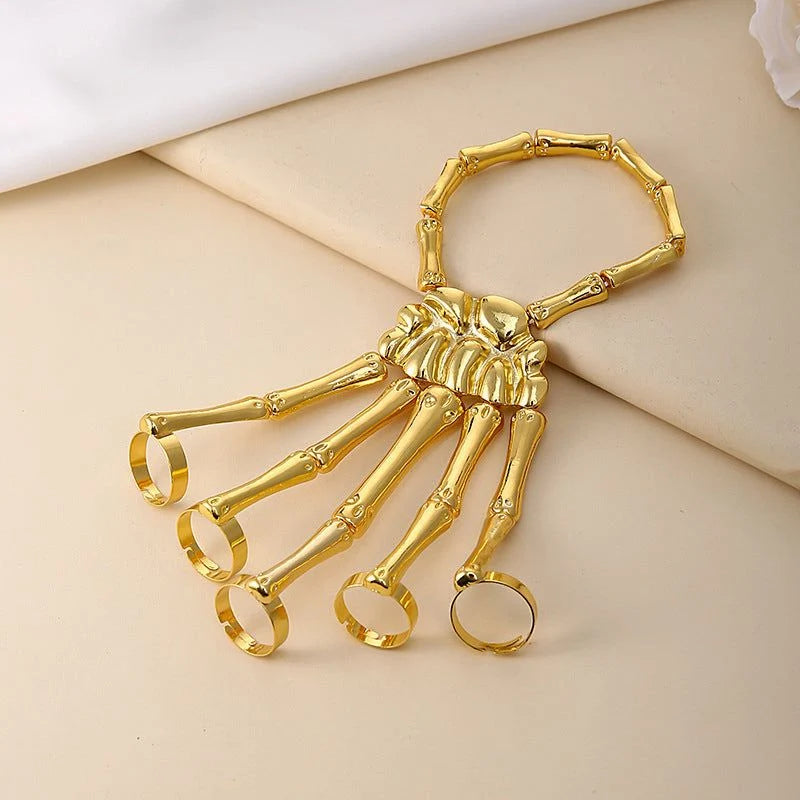 Hand Chain Bracelet Skeleton Design Flexible Links