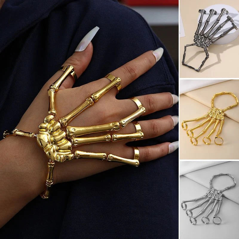 Hand Chain Bracelet Skeleton Design Flexible Links