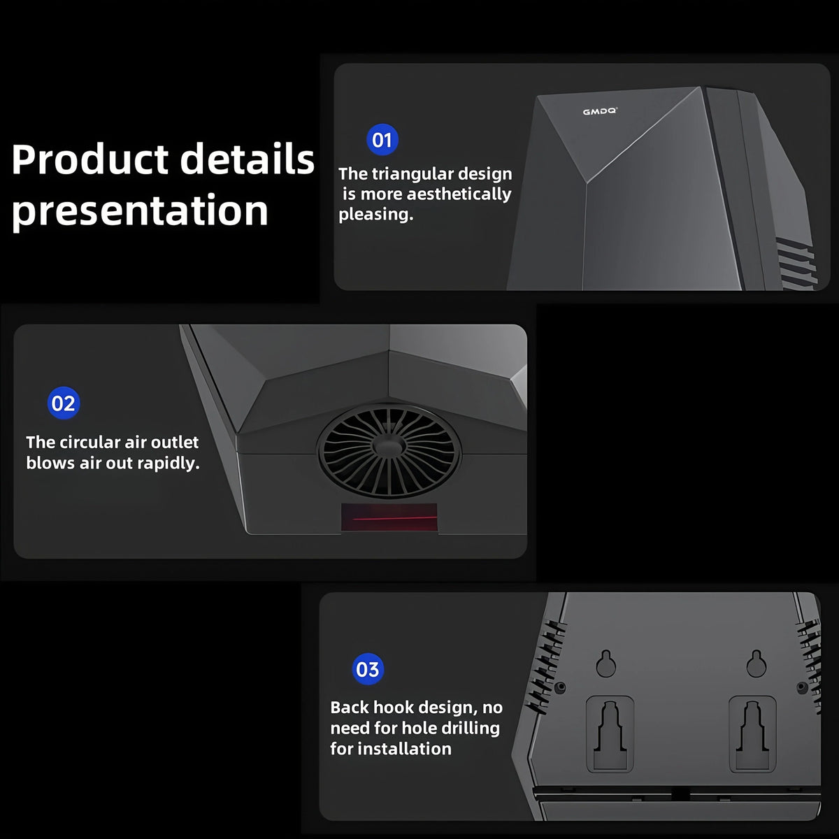 Hand Dryer Motion-Activated 1000W Quick-Dry