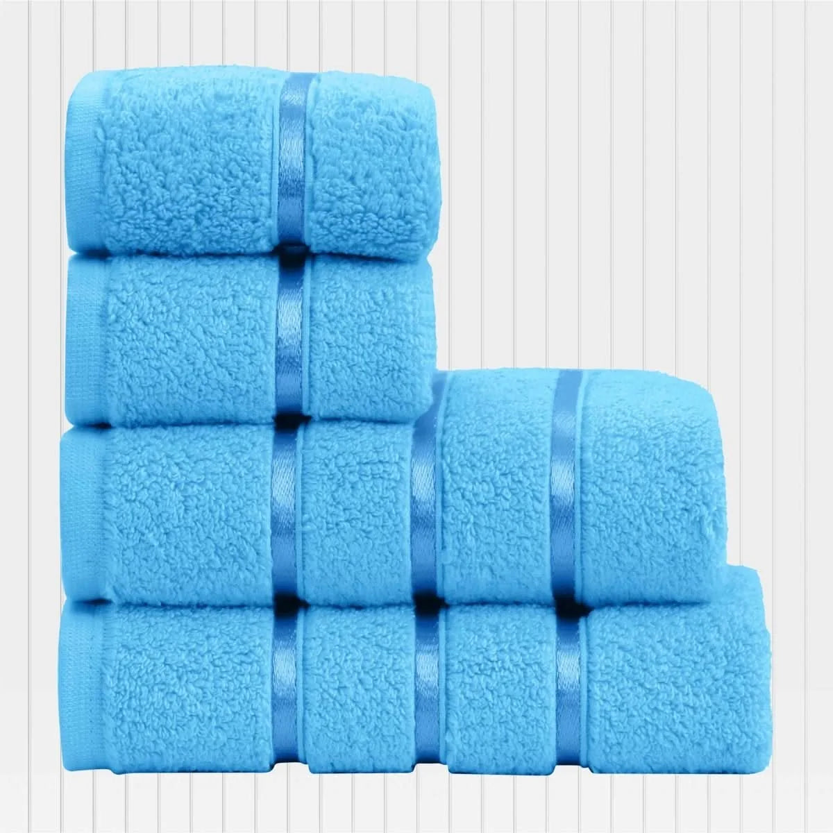 Hand & Face Towel Set 4-Piece Cotton Quick-Drying