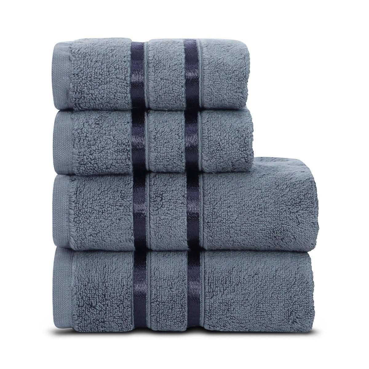 Hand & Face Towel Set 4-Piece Cotton Quick-Drying