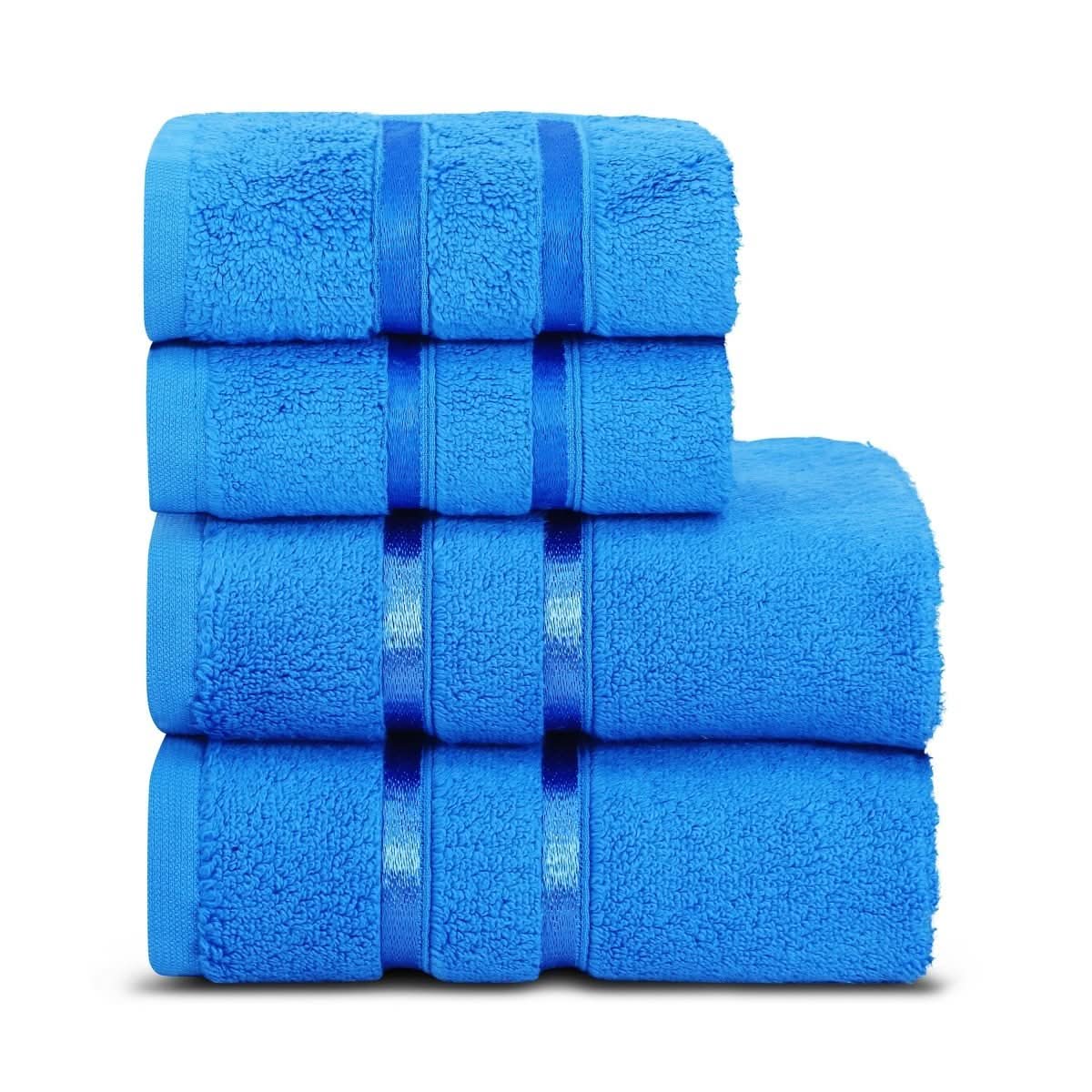 Hand & Face Towel Set 4-Piece Cotton Quick-Drying