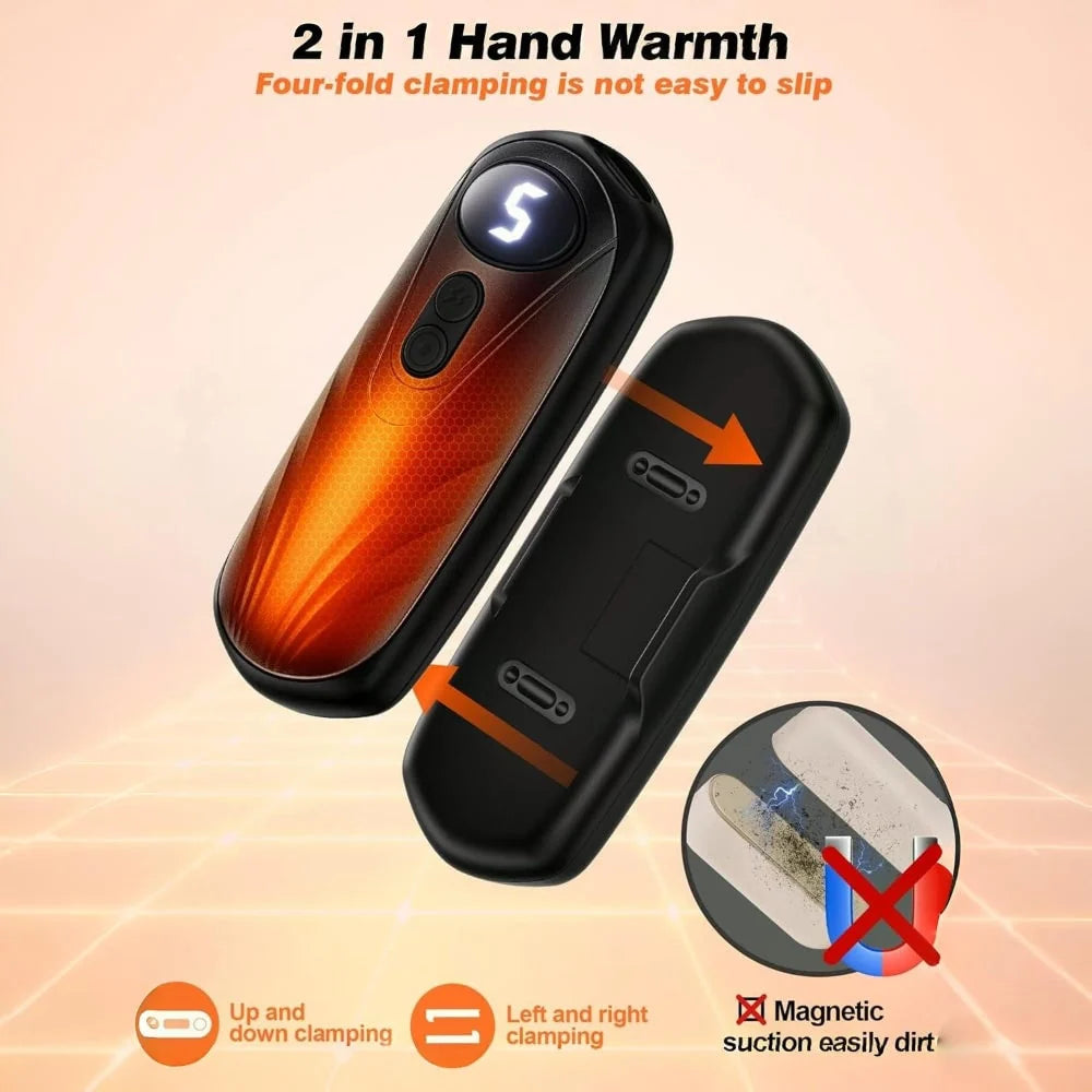 Hand Warmers Rechargeable 5 Heat Settings Set of 2