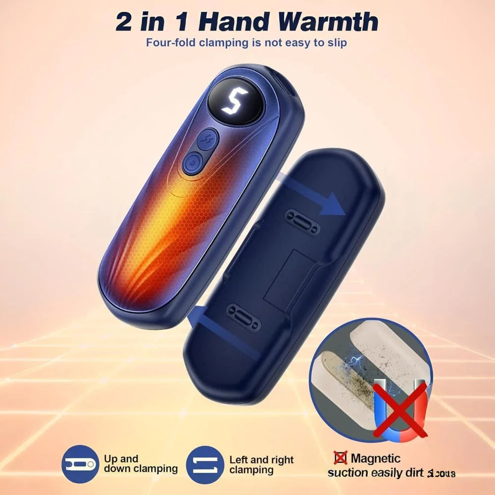 Hand Warmers Rechargeable 5 Heat Settings Set of 2