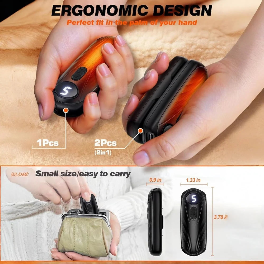 Hand Warmers Rechargeable 5 Heat Settings Set of 2