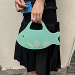 Handbag Fish-Shaped Spacious Interior Comfortable Handle