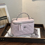 Handbag Quilted Faux Leather Detachable Chain Strap