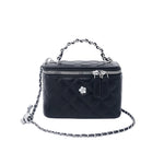 Handbag Quilted Faux Leather Detachable Chain Strap