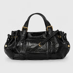 Handbag Textured Leather Detachable Shoulder Strap