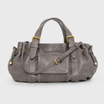 Handbag Textured Leather Detachable Shoulder Strap