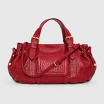 Handbag Textured Leather Detachable Shoulder Strap