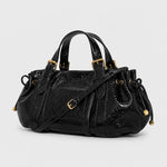 Handbag Textured Leather Detachable Shoulder Strap