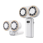 Handheld Fan Dual Airflow 5-Speed Rechargeable USB-C