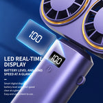 Handheld Fan Dual Airflow 5-Speed Rechargeable USB-C