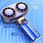 Handheld Fan Dual Airflow 5-Speed Rechargeable USB-C