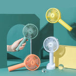 Handheld Fan Phone Stand 3-Speed USB-Powered